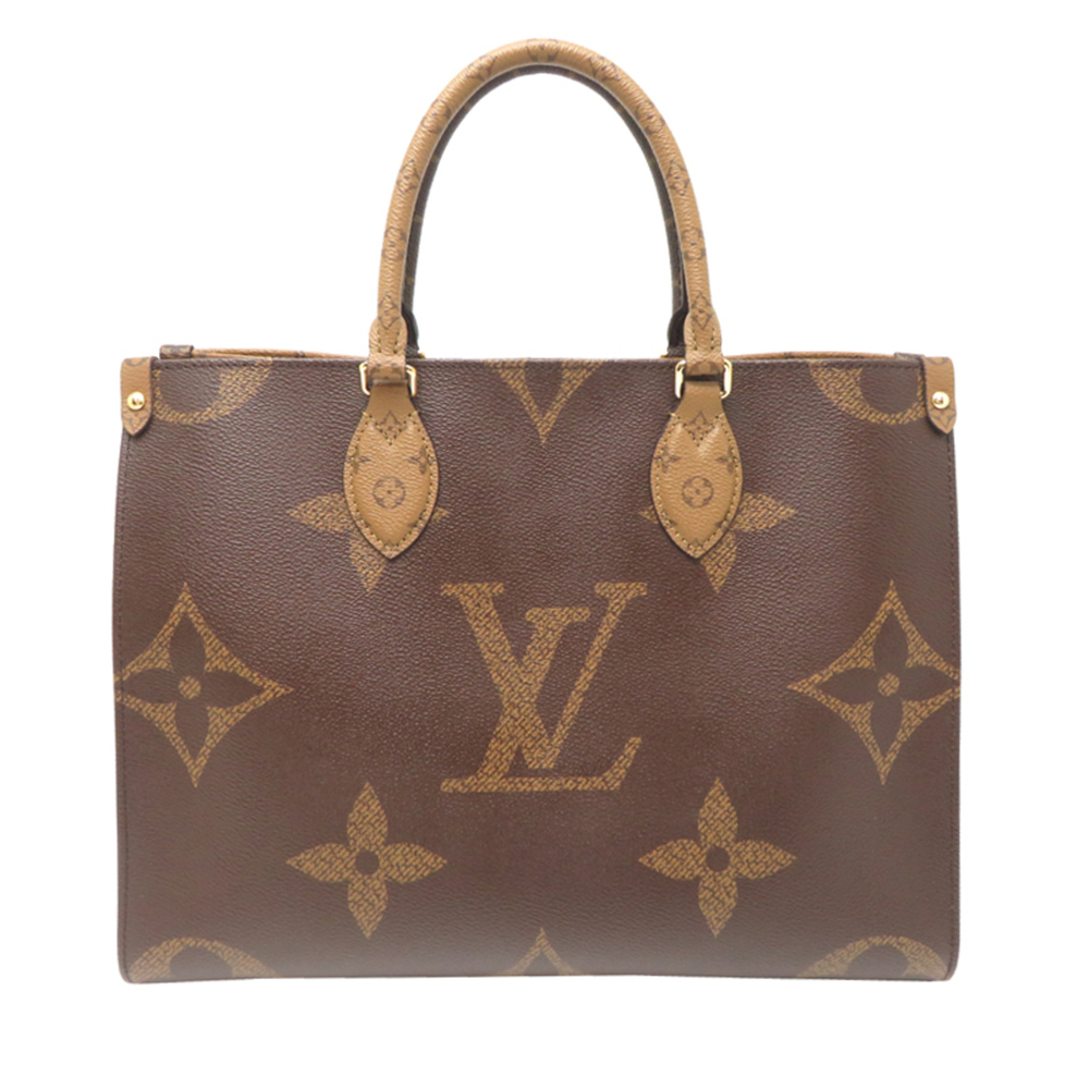 Louis Vuitton OnTheGo MM Women's Tote Bag M45321 Monogram Reverse Brown